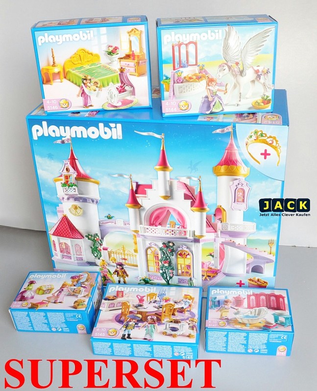 PLAYMOBIL 5142+5144+5145+5146+5147+5148 PRINZESSINNENSCHLOSS SET BUNDLE